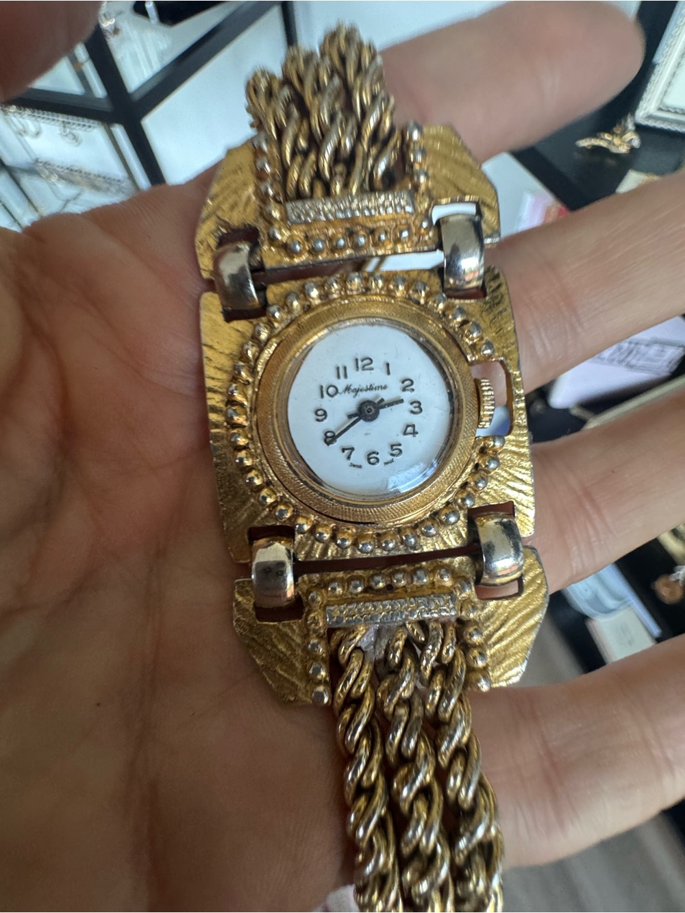 Magestine antique Gold Tone Women's Bracelet Watch